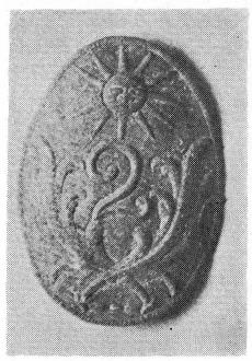 Chapa encontrada en las galerías subterráneas de la Manzana de las Luces, en 1918.